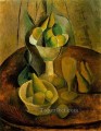 Fruit and glass compotes 1908 Pablo Picasso